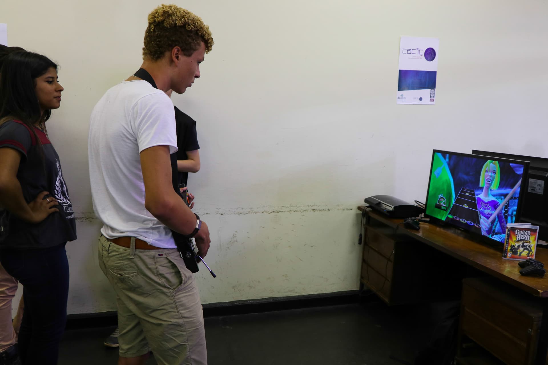 Atividade interativa com jogos no evento