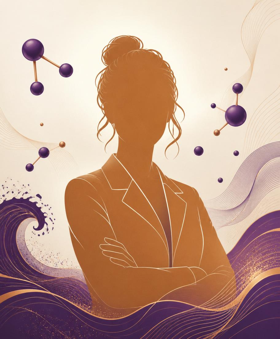 Ilustração representando Profª. Gabrielle Weber