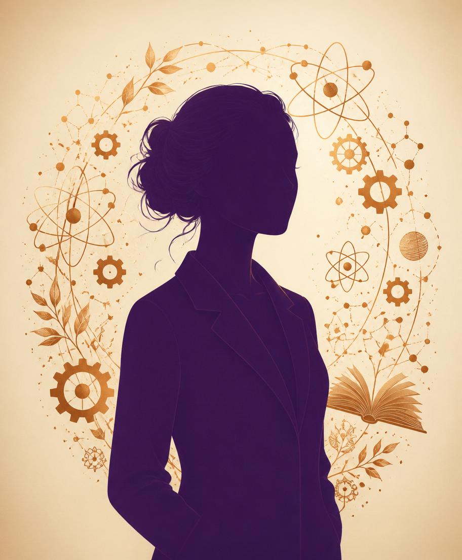 Ilustração representando Profª. Rita Mesquita